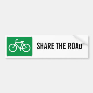 Deel de weg met fietsen bumpersticker