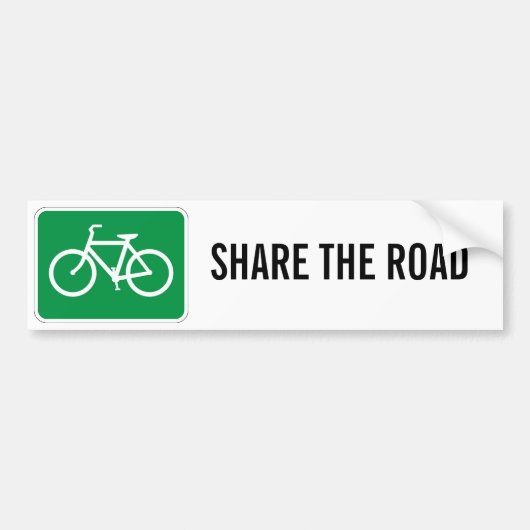Deel de weg met fietsen bumpersticker (Voorkant)