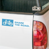 Deel de weg met fietsen Bumperstickers (Op Truck)