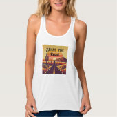 Deel de weg Retro Design voor Runners Tanktop (Voorkant)