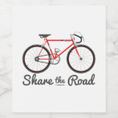 Deel de weg wijn etiket (Enkel label)