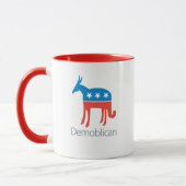Deel-Democraat. Deel Republikein. Demoblican Mok (Links)