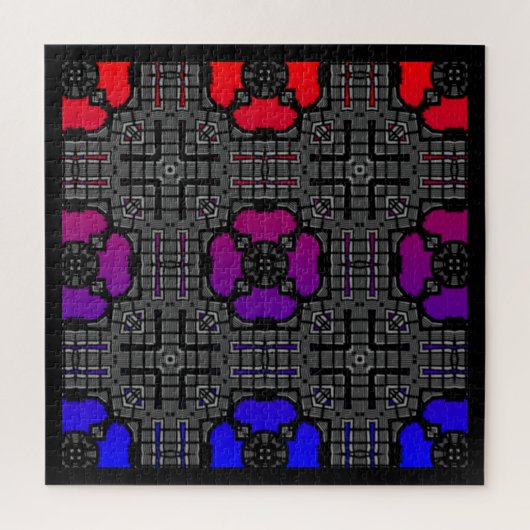 Deel dertien's caleidoscoop art drie legpuzzel (Verticaal)