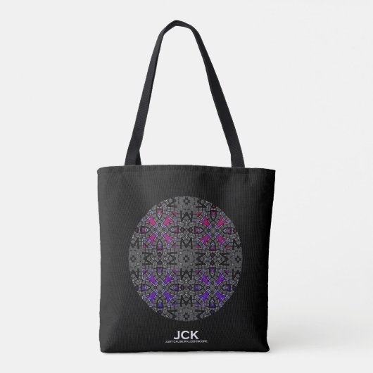Deel dertien's caleidoscoop art drieëntwintig tote bag (Achterkant)