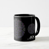 Deel dertien's caleidoscoop art elf mok (Voorkant rechts)