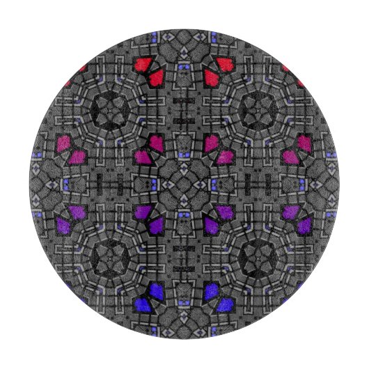 Deel dertien's caleidoscoop art twintig snijplank (Voorkant)