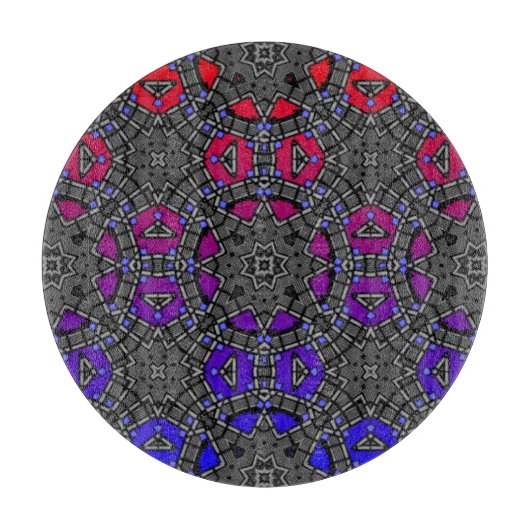Deel dertien's caleidoscoop art veertien snijplank (Voorkant)
