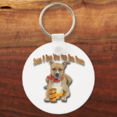 Deel een bier met American Staffordshire Terrier Sleutelhanger (Voorkant)