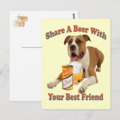 Deel een bier met Boxer Briefkaart (Voorkant / Achterkant)