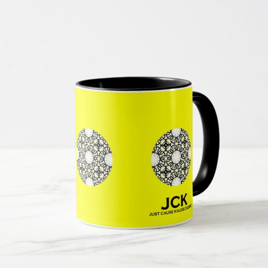 Deel een caleidoscoop art negentien mok (Voorkant rechts)