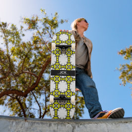 Deel een caleidoscoop art negentien persoonlijk skateboard