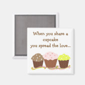 Deel een Cupcake ... Magneet (Voorkant / Achterkant)