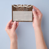 Deel een Datum Idee Rustic Vrijgezellenfeest Card Flyer (Hand)