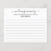 Deel een geheugen begrafenisaanwezigheid (Voorkant)