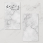 'Deel een geheugen' Elegant Marble Script Wedding Advieskaart (Voorkant / Achterkant)