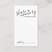 'Deel een Geheugen' Moderne Manuscript Weddenschap Advieskaart (Voorkant)