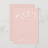 'Deel een Geheugen' Moderne Manuscript Weddenschap Advieskaart (Voorkant / Achterkant)