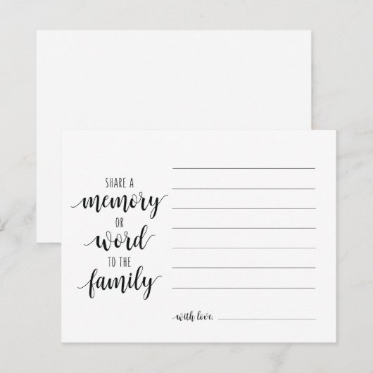 Deel een geheugen of een woord aan de kaart van he (Voorkant / Achterkant)