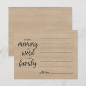 Deel een geheugen of een woord aan de kaart van he (Voorkant / Achterkant)