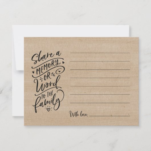 Deel een geheugen of een woord aan de kaart van he (Voorkant)