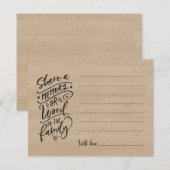 Deel een geheugen of een woord aan de kaart van he (Voorkant / Achterkant)