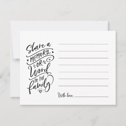 Deel een geheugen of een woord aan de kaart van he (Voorkant)