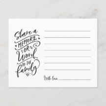 Deel een geheugen of een woord aan de kaart van he