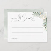 Deel een Geheugen of Verjaardagswens Goud en groen Briefkaart (Voorkant / Achterkant)