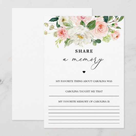 Deel een geheugen, viering van de Kaarten van het  (Voorkant / Achterkant)