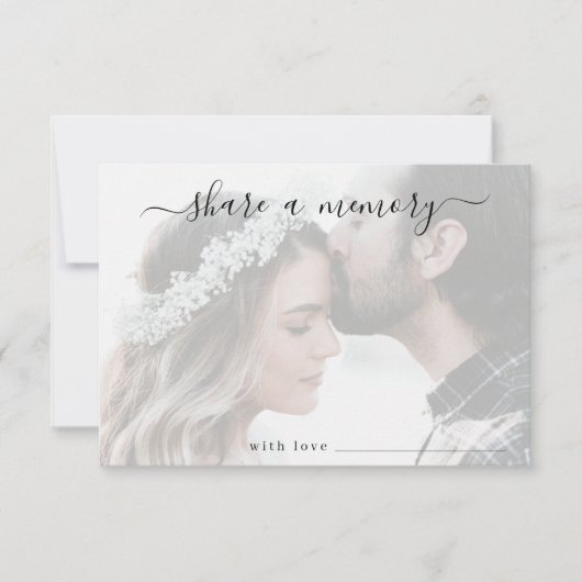 Deel een Geheugenfoto Wedding Bedankkaart (Voorkant)