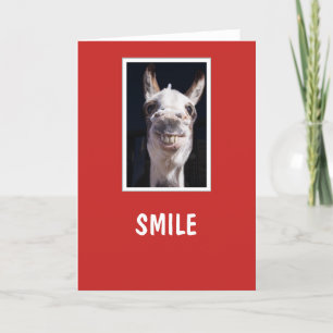 Deel een glimlach - Denis de Donkey Smile Feestdagen Kaart