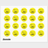 Deel een glimlach ronde sticker (Vel)