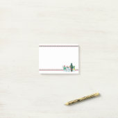 deel een glimlach-sneeuwpop van 15v4 achter de han post-it® notes (Op bureau)