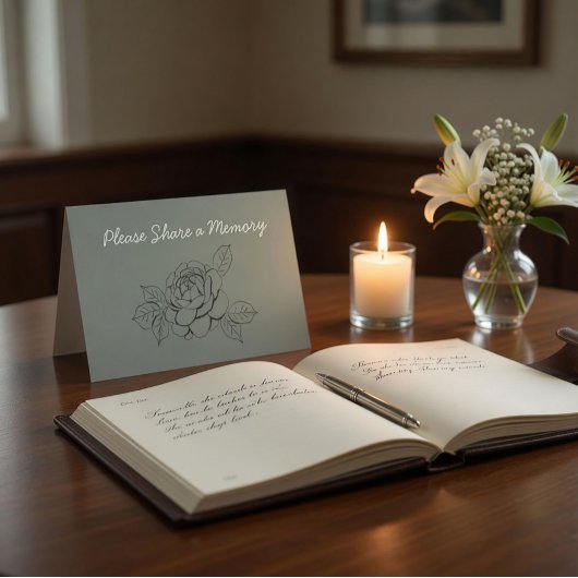 Deel een Herinnering Aangepaste Herdenking Tafel T Kaart
