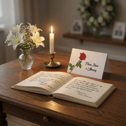 Deel een Herinnering Aangepaste Herdenking Tafel T Kaart