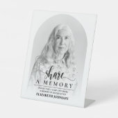Deel een herinnering - Begrafenisfoto Reclamebord Met Voetstuk (Voorkant)
