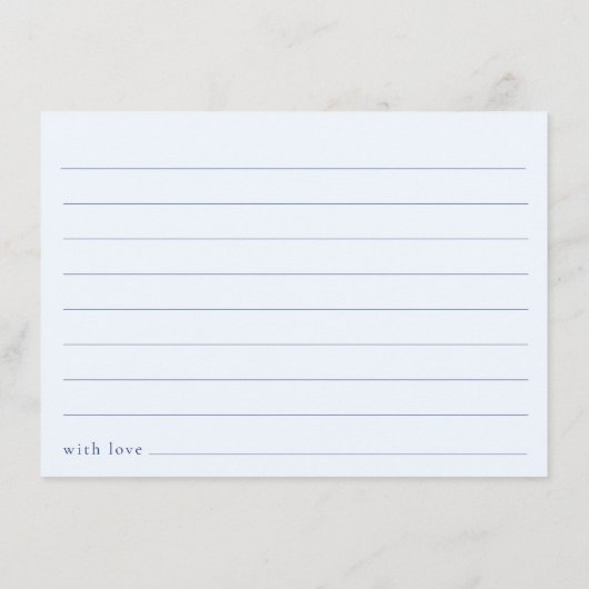 Deel een herinnering Blauwe Bloemen Viering van he Informatiekaartje (Achterkant)