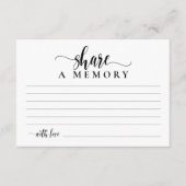 Deel een herinnering - Eenvoudig begrafenismonumen Informatiekaartje (Voorkant)