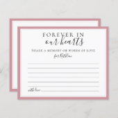 Deel een herinnering Eenvoudige rouwkaarten (Voorkant / Achterkant)