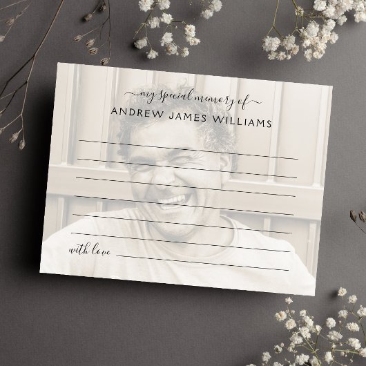 Deel Een Herinnering Foto Begrafenis Briefkaart