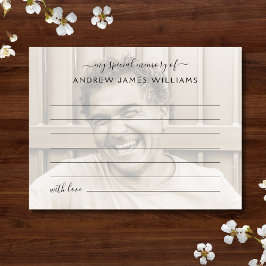 Deel Een Herinnering Foto Begrafenis Briefkaart