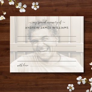 Deel Een Herinnering Foto Begrafenis Briefkaart