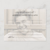 Deel Een Herinnering Foto Funeral Briefkaart (Voorkant)