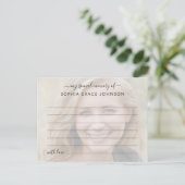 Deel Een Herinnering Foto Funeral Briefkaart (Staand voorkant)