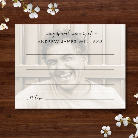 Deel Een Herinnering Foto Funeral Briefkaart