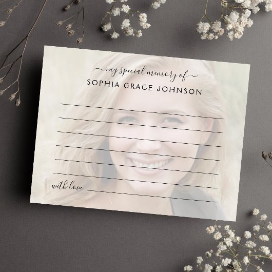 Deel Een Herinnering Foto Funeral Briefkaart