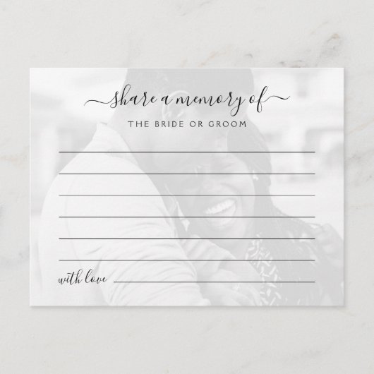 Deel Een Herinnering Foto Huwelijk Briefkaart (Voorkant)