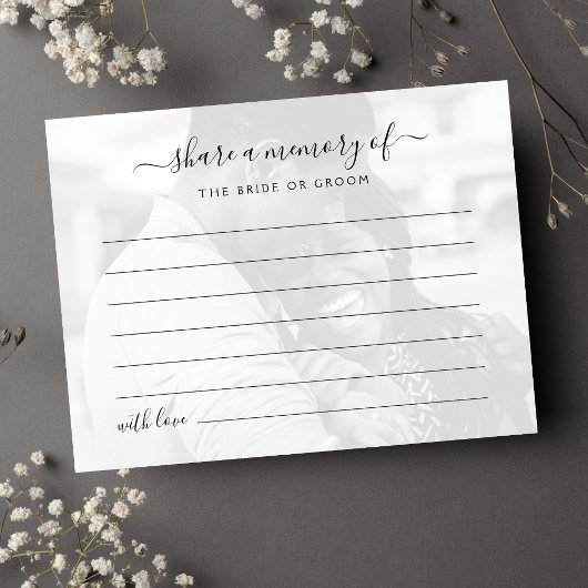 Deel Een Herinnering Foto Huwelijk Briefkaart