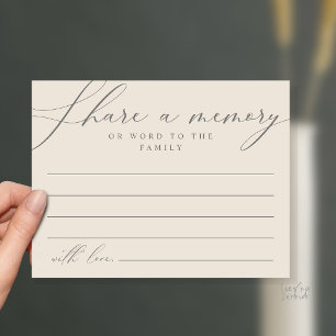 Deel een herinnering Herdenkings Funeral Service K Briefkaart