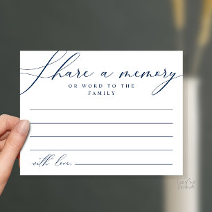 Deel een herinnering Herdenkingskaart Funeral Serv Briefkaart